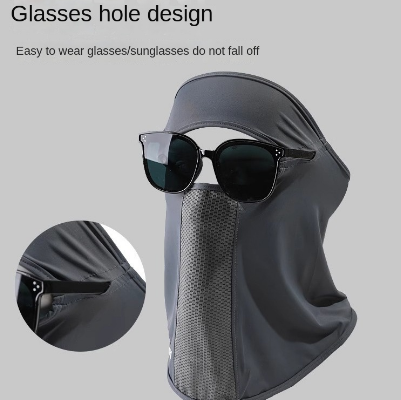 Fishing Mask Sun Protection - 여름용 아이스 실크 마스크 자외선 차단