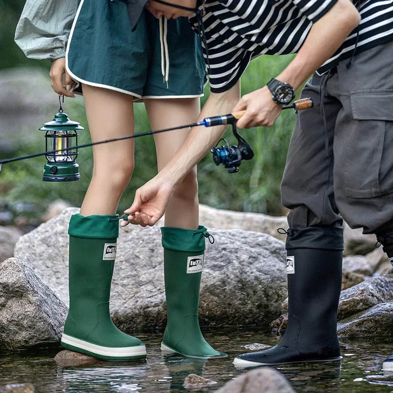 커플 하이 탑 레인 슈즈 미끄럼 방지 남성 낚시 부츠  - Fishing Boots 리뷰 및 가격